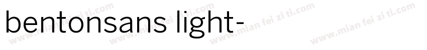 bentonsans light字体转换